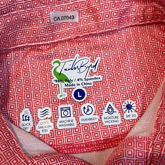 Tailorbyrd Performance Polo/Golf Shirt Size Large - Picture 3 of 11